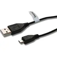 VHBW Câble de données USB (USB standard type A vers appareil photo) compatible avec Samsung DV300, DV300F, MV800, NX20, NX200, NX210, NX1000 etc.