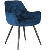 GINER Y COLOMER Lot de 2 chaises en velours Nirae, 85 cm x 62 cm x 62 cm,