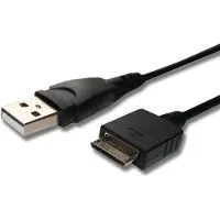 VHBW câble de données USB (type A sur lecteur MP3) câble de chargement compatible avec Sony Walkman NW-A820, NW-A826 lecteur MP3 - noir, 150cm