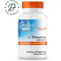 Doctors Best , L-Théanine, AlphaWaveÆ, 200 mg, 60 Capsules Végétariennes
