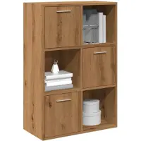 vidaXL Bibliothèque chêne artisanal 60,5x30x90 cm bois d'ingénierie