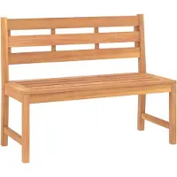 Helloshop26 Banc De Jardin Meuble De Patio D'extérieur Terrasse 114 X 59 X 90 Cm Bois De Teck Solide 02_0011179
