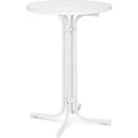 Helloshop26 Mange debout table pliable pliant diamètre 80 cm blanc 14_0002376
