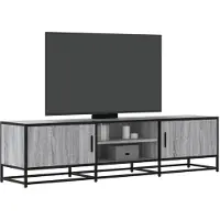 vidaXL Armoire TV Gris Sonoma 160x35x41 cm Bois composite et métal