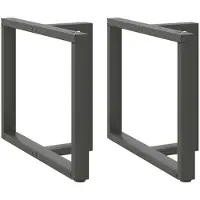 vidaXL Pieds de table de salle à manger en T 2 pcs. Anthracite 90x35x(72-73) cm Acier