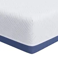 vidaXL Matelas blanc et bleu 80 x 160 cm Tissu Jacquard