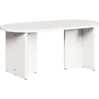 vidaXL Table basse blanche 80 x 39,5 x 35 cm pin massif