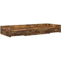 vidaXL Cadre de lit Chêne fumé 90 x 190 cm Bois composite