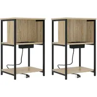 vidaXL Cabinet de chevet 2 pcs Chêne sonoma 38 x 31 x 61 cm