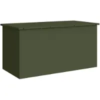 vidaXL Coffre de rangement pour jardin, en acier galvanisé, 100 x 50,5 x 50 cm, capacité de 220 litres