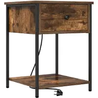 vidaXL Cabinet de chevet Chêne fumé 42 x 41 x 56 cm Bois d'ingénierie
