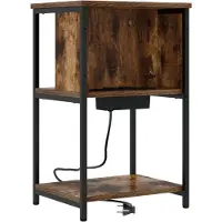 vidaXL Cabinet de chevet Chêne fumé 38 x 31 x 61 cm Bois d'ingénierie