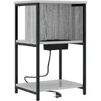 vidaXL Cabinet de chevet Sonoma gris 38 x 31 x 61 cm Bois d'ingénierie