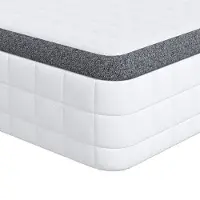 vidaXL Matelas Blanc et Gris 90 x 190 cm Printemps Bonell