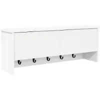 vidaXL Porte-manteau mural Blanc 80 x 20 x 30 cm Bois d'ingénierie