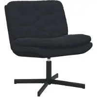 vidaXL Chaise de relaxation pivotante noire 63 x 75 x 76 cm velours