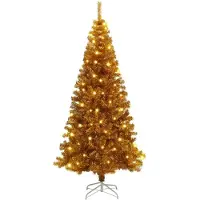 vidaXL Arbre de Noël , couleur or, 180 cm, en PET