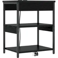 vidaXL Cabinet de chevet Chêne noir Bois d'ingénierie