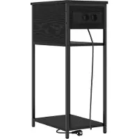 vidaXL Cabinet de chevet Chêne noir 28.1 x 40.9 x 75 cm