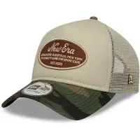 New era A-Frame Trucker Cap - Retro Brand Patch Beige Camo