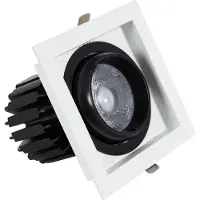 LEDKIA Spot Led Downlight Cob Carré Orientable 360º Expert Color No Flicker Cri90 18w Coupe 125x125mm Expert Color Blanc Neutre No Flicker 4000k