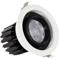 LEDKIA Spot Led Downlight Cob Rond Orientable 360º (Ugr19) High Lumen Expert Color No Flicker Cri90 18w Coupe Ø 115mm Blanc Froid No Flicker 6000k