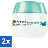 Garnier - SkinActive - Crème de jour botanique - Aloe Vera - Tous types de peaux - 50 ml - Pack avantage - 2 pièces