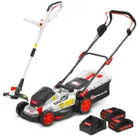 Elem Technic Tondeuse et coupe bordures rechargeables 20V max + 2 batteries - Elem Garden.