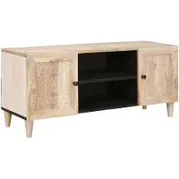 vidaXL Élément TV avec étagère Blanc 105 x 33 x 46 cm Bois composite