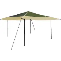 vidaXL , tente de pavillon, 395 x 395 x 251 cm, verte, en tissu
