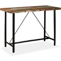 Helloshop26 Table haute mange debout bar bistrot bois massif de récupération 150 cm 0902084