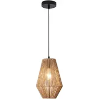 Helloshop26 Lustre Lampe Lumière Suspendu Suspension Métal Corde 160 X 20 Cm Beige 03_0007571