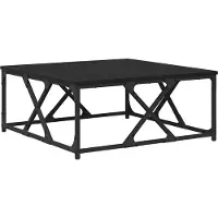 vidaXL Table basse noire imitation chêne 70 x 70 x 30 cm Bois composite