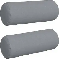 vidaXL Coussins D'accent 2 Pcs Gris Clair Ø 25 X 70 Cm Tissu