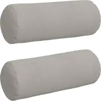 vidaXL Coussins D'accent 2 Pcs Gris Clair Ø 25 X 70 Cm