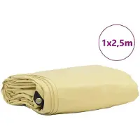 vidaXL Bâche 650g / m² Beige 1 x 2,5 m Canvas avec revêtement PVC