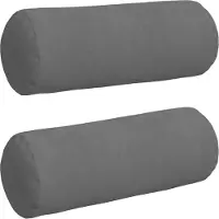 vidaXL Coussins D'accent 2 Pcs Gris Foncé Ø 25 X 70 Cm