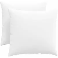 vidaXL Coussins de canapé 2 pcs Blanc 50 x 50 cm tissu