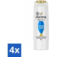 Pantene - Shampooing - Classic Clean - Nettoyage rafraîchissant - Pour cheveux normaux - 225 ml - Pack avantage - 4 pièces