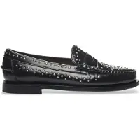 Sebago pour femme. 78118KW Dan Studs Leather Loafers noir (40), Cuir, Plat, 1 à 3 cm, Aucun, Casuel, Fête, Classique