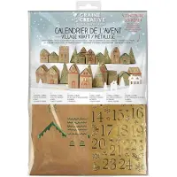Graine Créative Kit pour faire son propre calendrier de l'Avent Village de Noël