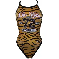 Turbo Tiger College Swimsuit Marron 4XL Femme