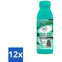Garnier - Fructis Hair Food Aloe Vera - Shampooing - Cheveux normaux à secs - 350 ml - Pack avantage - 12 pièces
