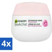Garnier - SkinActive - Crème de Jour Botanique - Eau de Rose - Peaux Sèches & Sensibles - 50 ml - Pack Avantage - 4 pièces
