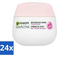 Garnier - SkinActive - Crème de Jour Botanique - Eau de Rose - Peaux Sèches & Sensibles - 50 ml - Pack Avantage - 24 pièces