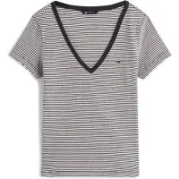 Tommy Hilfiger T-shirt 'ESSENTIAL' noir / blanc