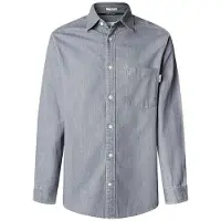Pepe Jeans pour homme. PM3090018C0 Chemise slim classique grise (M), Casuel, Coton, Manche longue