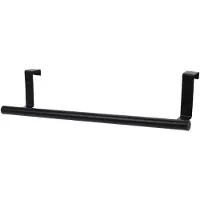 Storage solutions Porte-serviette de porte en métal noir 36.5x8x6cm