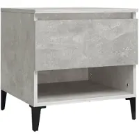 vidaXL Table d'appoint Gris béton 50x46x50 cm Bois d'ingénierie