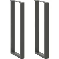vidaXL Pieds de table de bar en U 2 pcs. Anthracite 50x(110-111) cm Acier